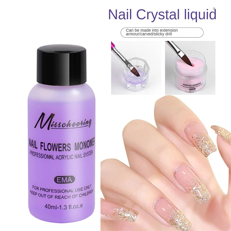 Nail Acrylic Liquid 40ml Crystal UV Gel Slip Solution Gel Remover Extending Art Tool