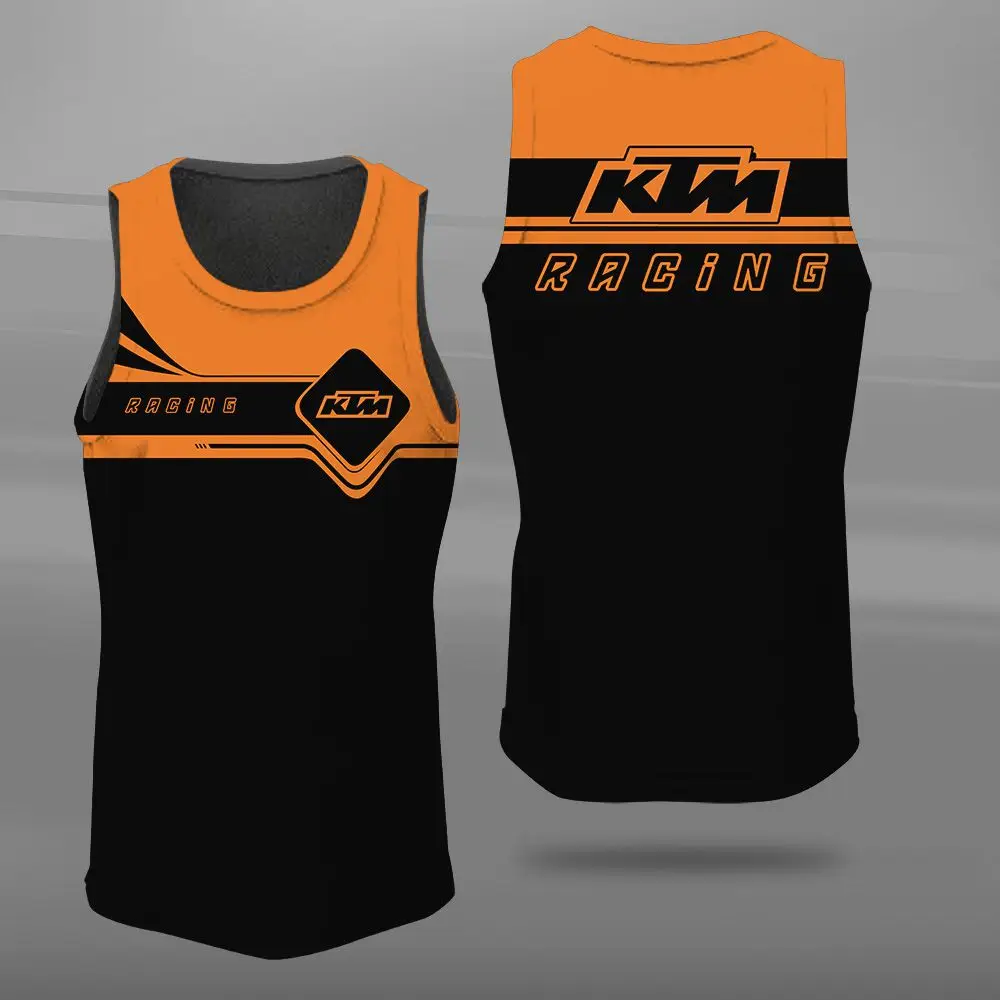 New Style Trendy 3D Printed Round Neck Vest T-shirt KTM Outdoor Sport Series Comfortable Breathable Casual Sports Tank Top 2