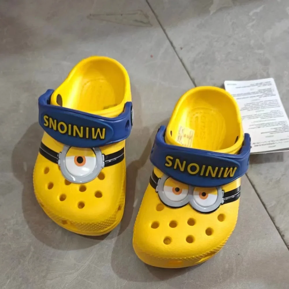 Miniso Anime Minions Hole Sandals cro-cstyle Slippers Sandals