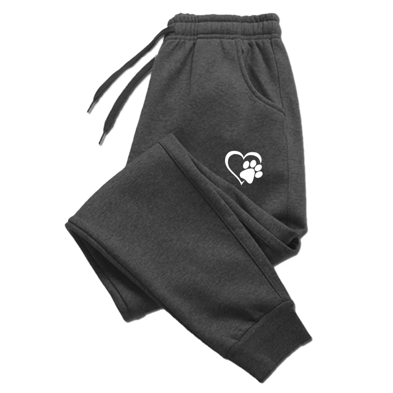 Women's Heart Shaped Printed Sports Pants Autumn and Winter Cotton Jogging Pants Leisure Sports Fitness Jogging Pants 4