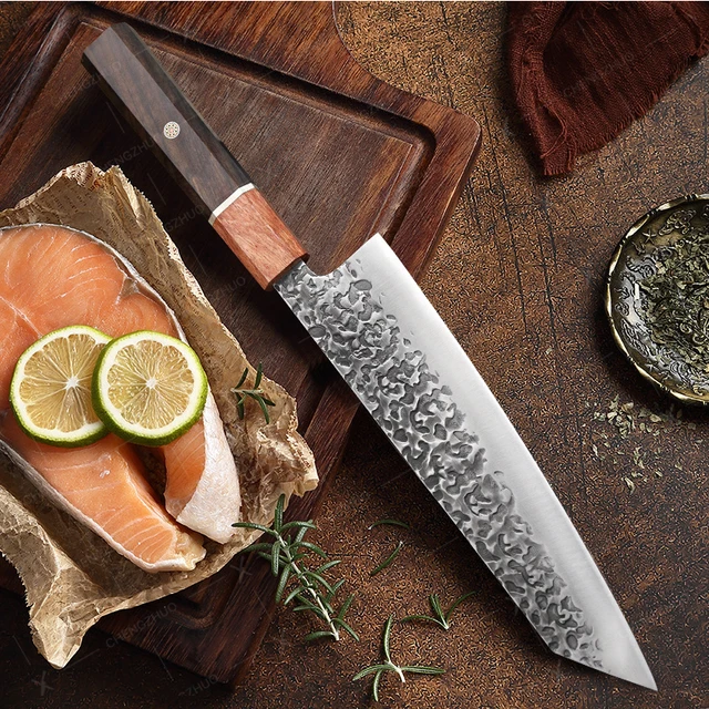 Cutelo de carne de cozinha profissional, aço inoxidável, alta dureza, faca japonesa de chef, faca de corte de vegetais com caixa