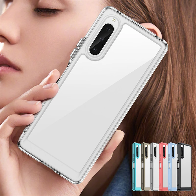 Per Sony Xperia 10 V Custodia Cover Sony Xperia 10 V Capas Acrilico Silicone Trasparente Bordo Tpu Antiurto Per Fundas Sony Xperia 10 V