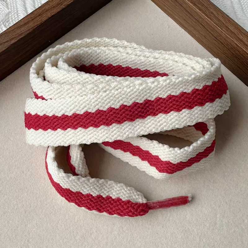 120 cm Creativity Red Shoelaces Broaden Flat Round Dot Combine DIY Bow Laces For Sports Casual Sneakers Shoes DE Training Shoes – Detail 10