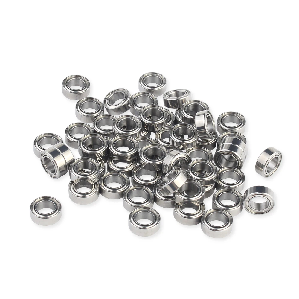 10pcs Stainless steel Rubber Plastics Bearings 5x9x3MM 7x4x2.5MM For Fishing Reel Handles Knobs Parts spinning fishing accessory