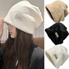 2024 New Fashion Rabbit Fur Y2k Beanies for Women Soft Warm Fluffy Angola Winter Hat Female Windproof Bonnet Hat Skullies Cap 1