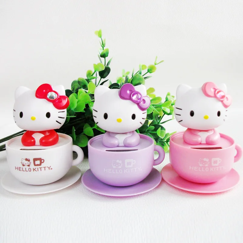 

Sanrio Car Decoration Hello Kitty Cute Cartoon Action Figure Figurines Ornament Auto Interior Dashboard Accessories for Gifts