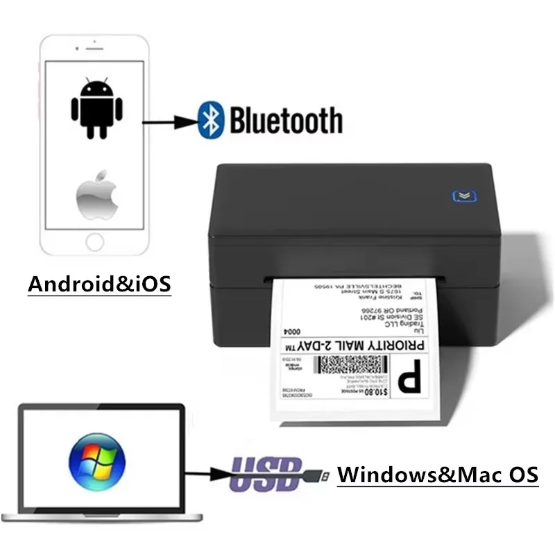 4x6 verzendlabelprinter USB Bluetooth Express vrachtbrief adres barcode ...