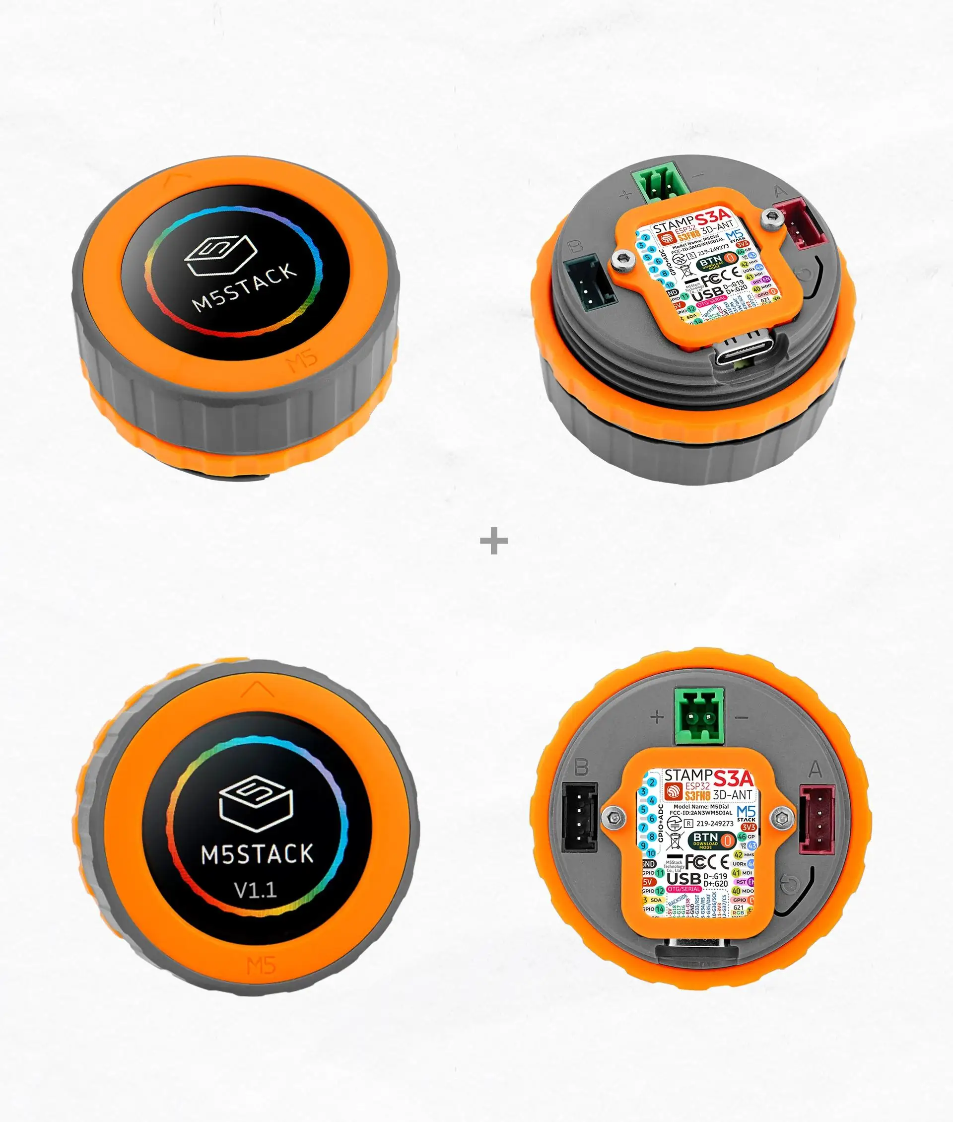 M5Dial V1.1 Versatile Embedded development board Stamp-S3A 1.28-inch Round Touch