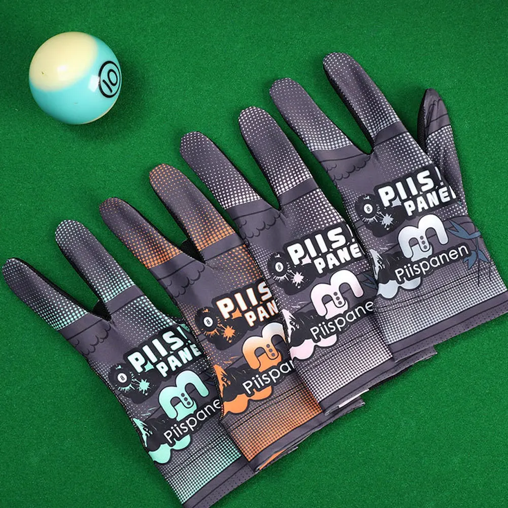 1Pc Billiards Gloves Enhanced Grip Left Right Hand Open Three Finger Professional Billiards Gloves Snooker Table Tennis Gloves