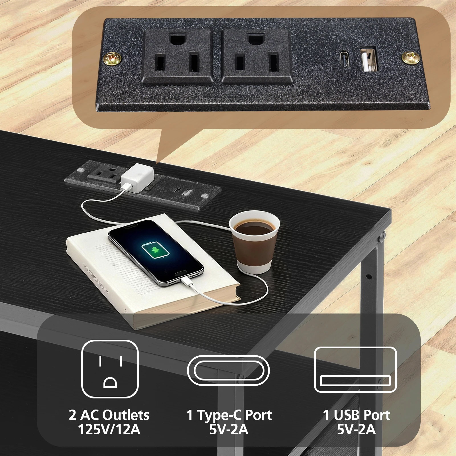 led light strip nightstand setup
