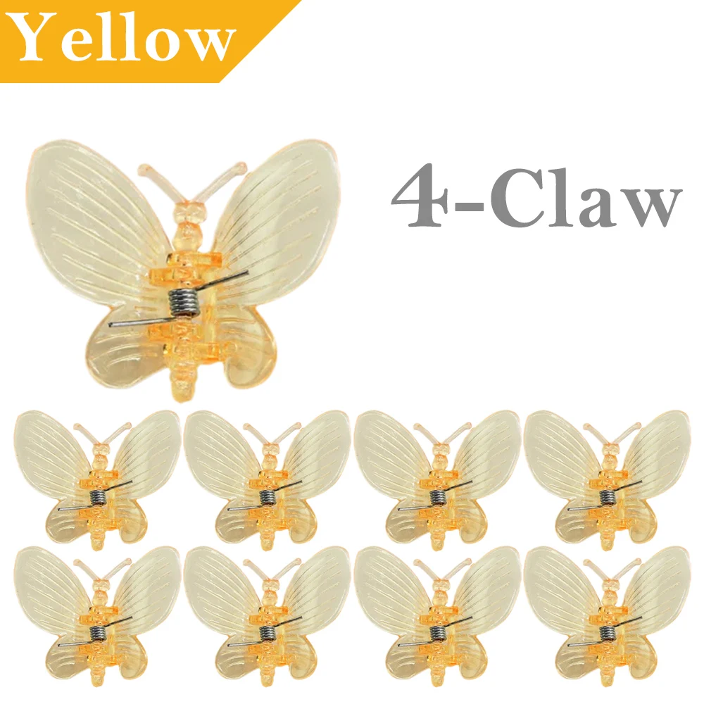 Butterfly Plastic Plant Clips - Orchid Flower Support Clamps for Stems and Vines (30/50/100 Pack)