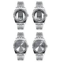 Neiton – boîtier de montre en verre saphir pour hommes, 36mm/39mm, adapté au mouvement NH36 NH34 NH35, à la mode, étanche, en acier inoxydable 6