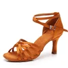 Sapatos de dança latina para meninas e mulheres, sapatilhas de dança moderna tango, sandálias salsa, salto de 5/7 cm 5