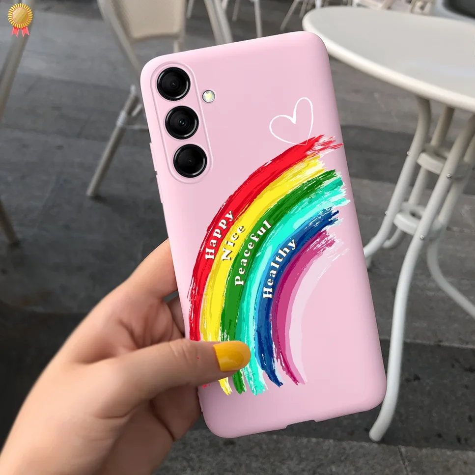 For Samsung F54 5G Cases Cute Cartoon Shockproof Black Pink Silicone For Samsung Galaxy F54 F54 5G Phone Case Bumper Funda