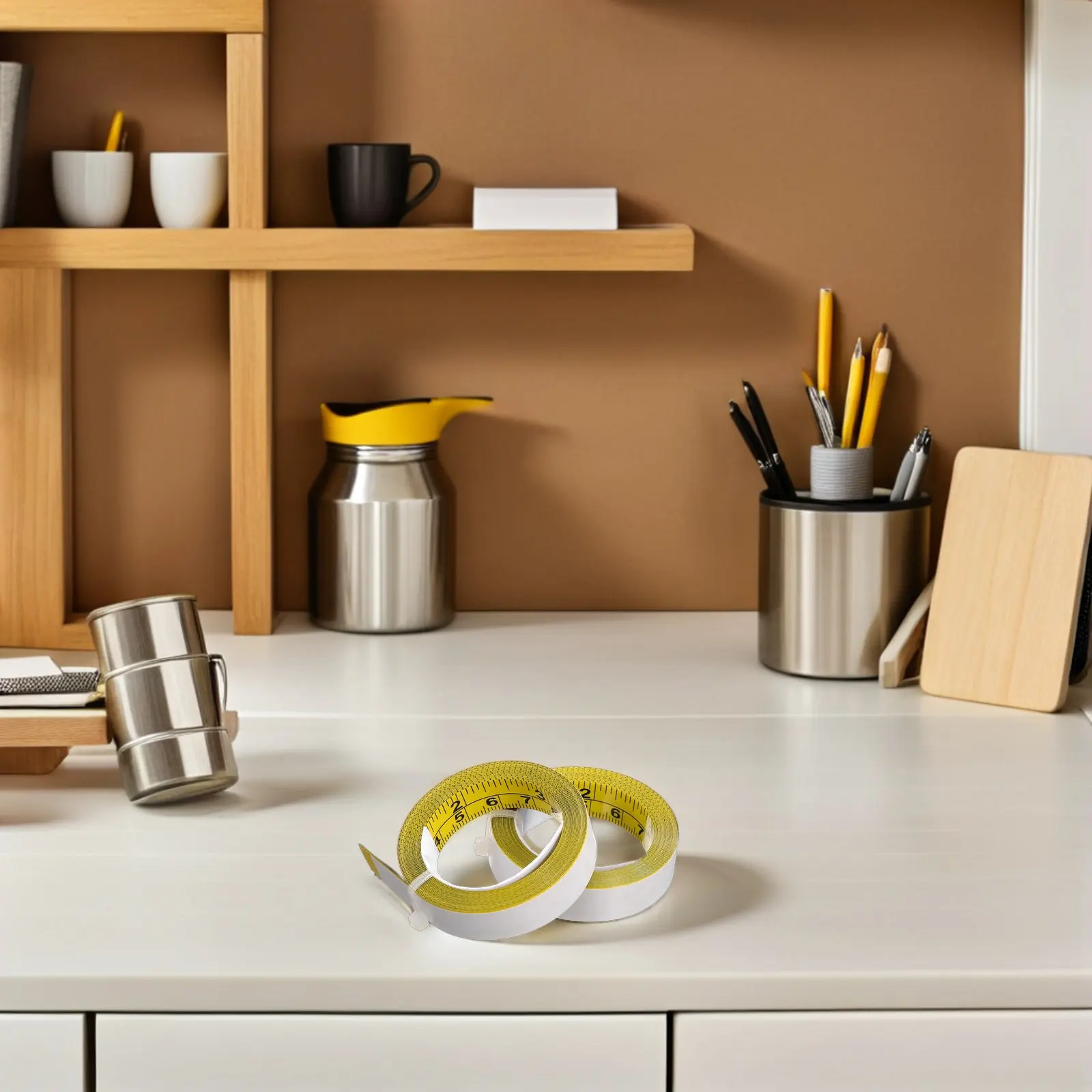 3개의 자가 접착식 측정 테이프 118인치 이중 스케일(영국식/미터법) 자재, 목공, 재봉, 엔지니어링용