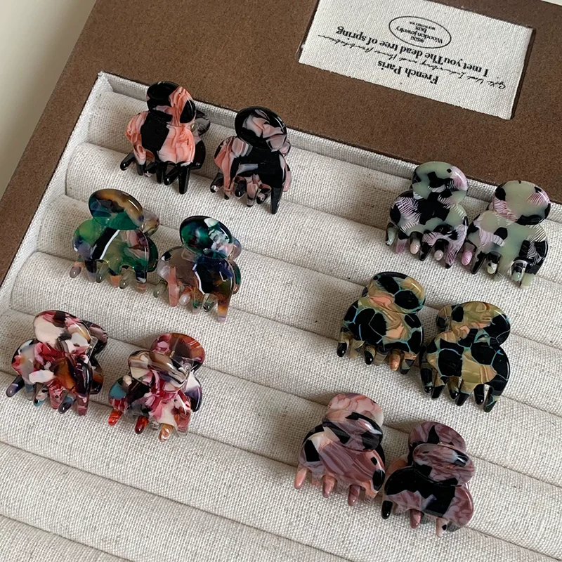 Korean Delicate Mini Cute 2.5cm Hair Clip Simple Colorful Acetic Acid Shark clip Small Shark Clip Top For Sweet Girls