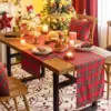 Christmas Table Runner Scottish Tartan Plaid Home Dinning Table Decoration Tablecloth For Festival Christmas Party Table Cover 3