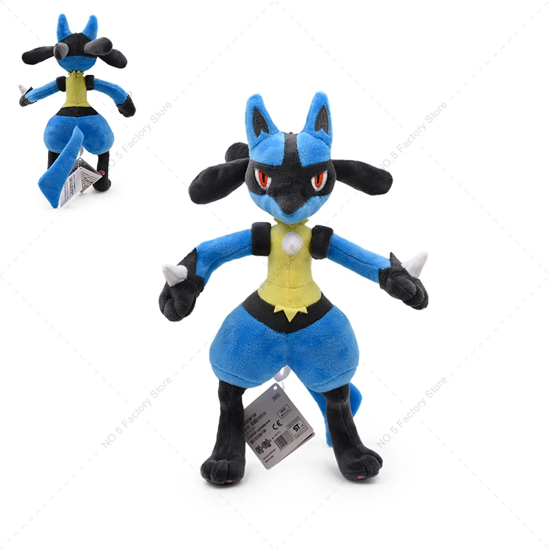 Muñeco de peluche de Pokémon Lucario de pie, brillante, de 16 a 31 cm, bonito Mega Riolu, de calidad, regalo de Halloween para niños