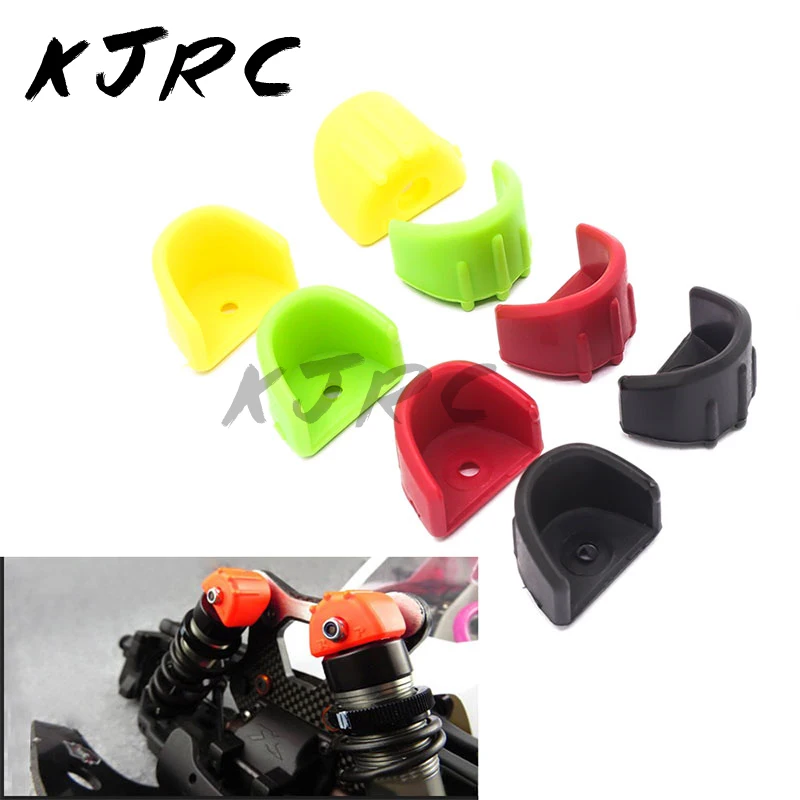 

2pc Shock Absorber & Hydraulic Frame Protection Protection Cover Shock Absorption Cap for 1:8 1:10 RC Car Parts HSP HPI