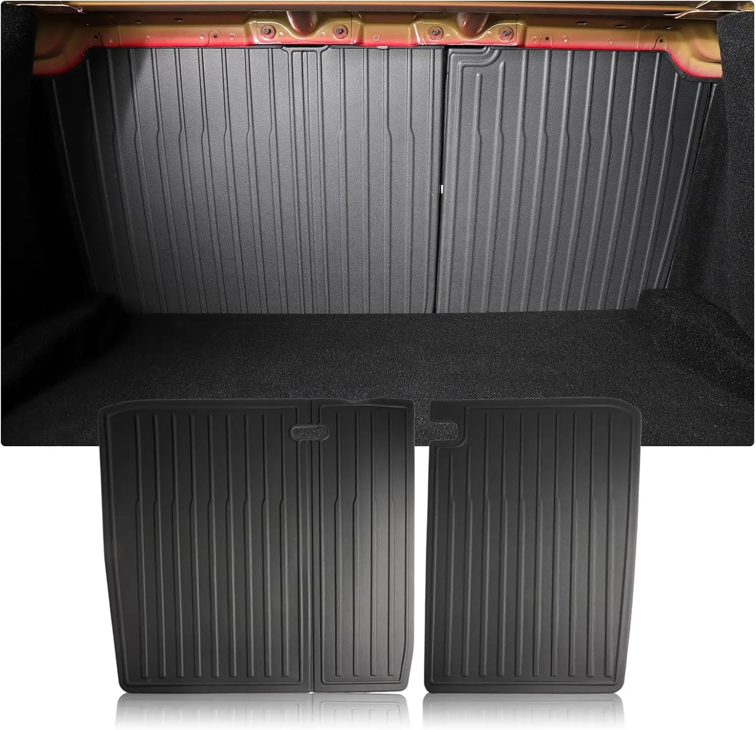 Rear Seat Back Protector Cover For Tesla Model 3 Highland TPE All Weather Trunk Backrest Split Liner Anti-scratch Pad