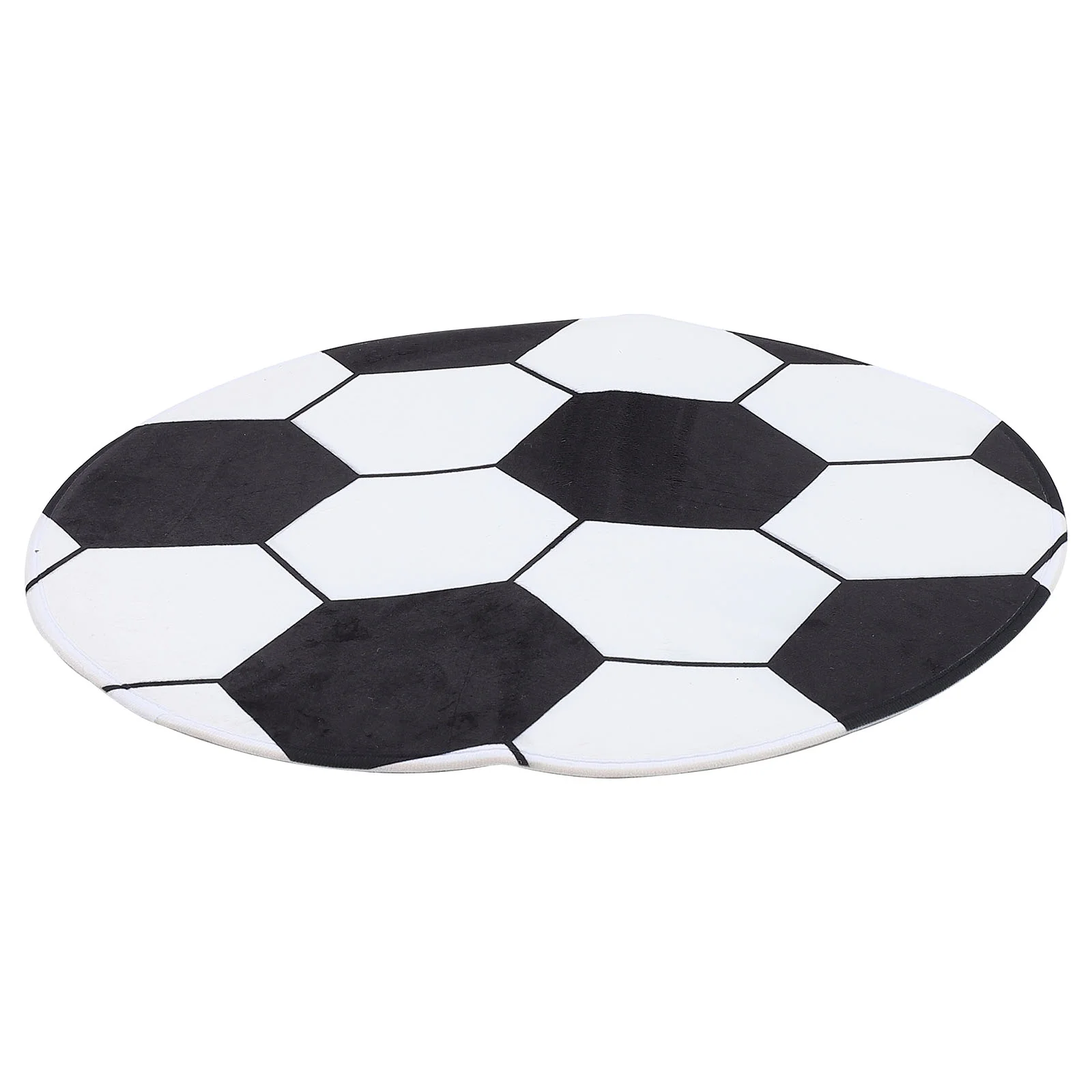 

Sewacc Kitchen Mat Soccer Rug Round Circle Area Rug Football Check Carpet Floor Chair Mat Decorative Entrance Door Mat Kids
