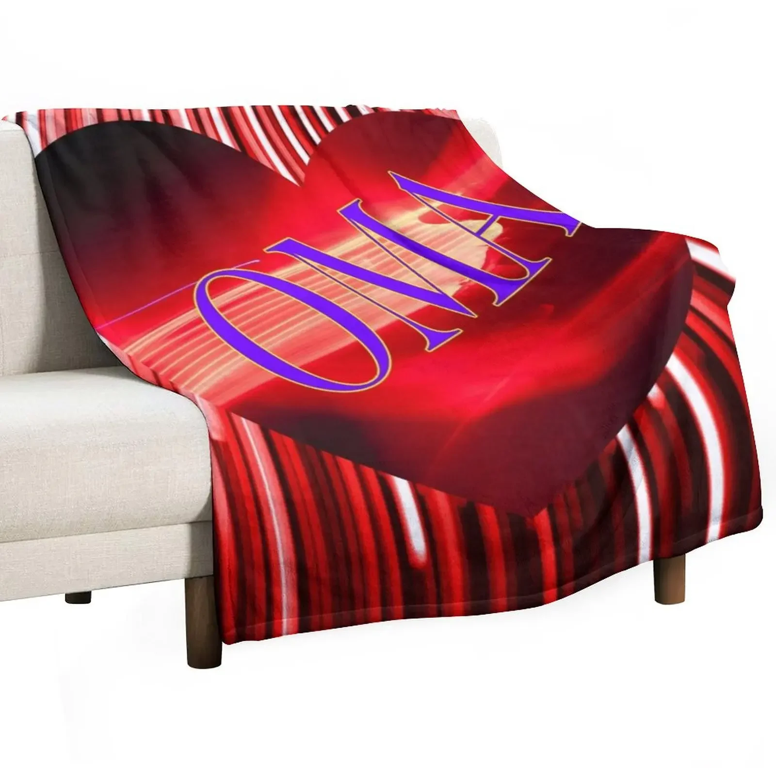 

OMA Is My Valentine Throw Blanket Large Hair Soft Plaid For Sofa Thin Blankets