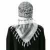 Hot-selling New Dubai Middle East Men's and Women's Same Wavy Fringed Square Scarf, Arab Fringed Headscarf Men's