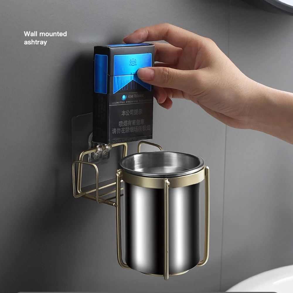 Cigarettes Ashtray Ashtrays Wall Mounted Cigarettes Weed Ashtrays Waterproof Cigarette Bin Ashtray Storage Grid Home Bedroom Toilet