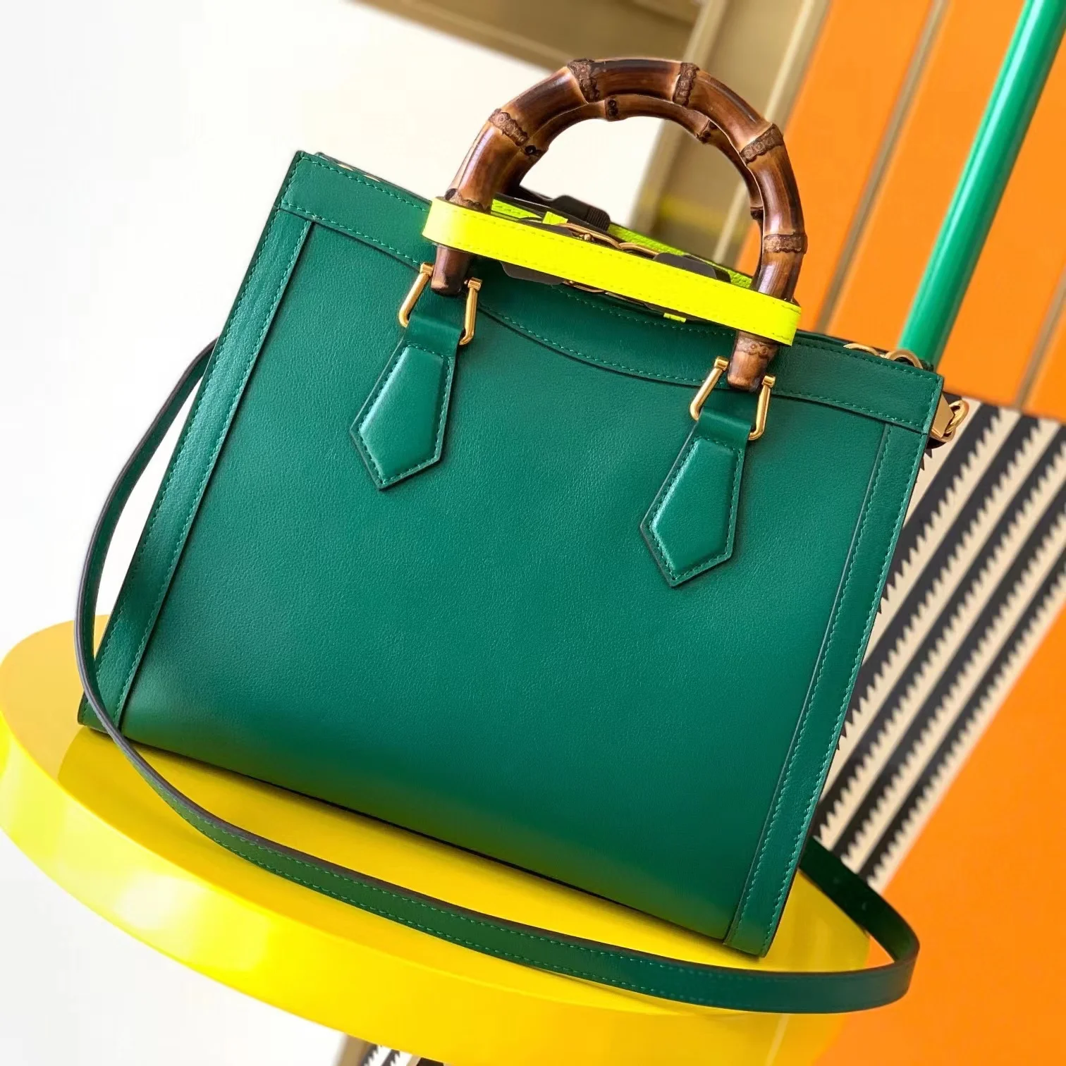 TopBrandShoulderBagsforWomenBambooHandleHandbagLuxuryHandBag