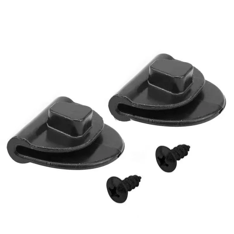 Black Side Battery Cover Clips Mount Clamp L&R Fits For Harley Sportster XL883 XL1200 48 72 2004-