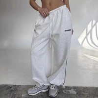 Oversized Y2K American Black Retro Hip-Hop Woman Fashion Casual Sweatpants Loose Jogging Pants High Waist Wide-Leg Streetwear