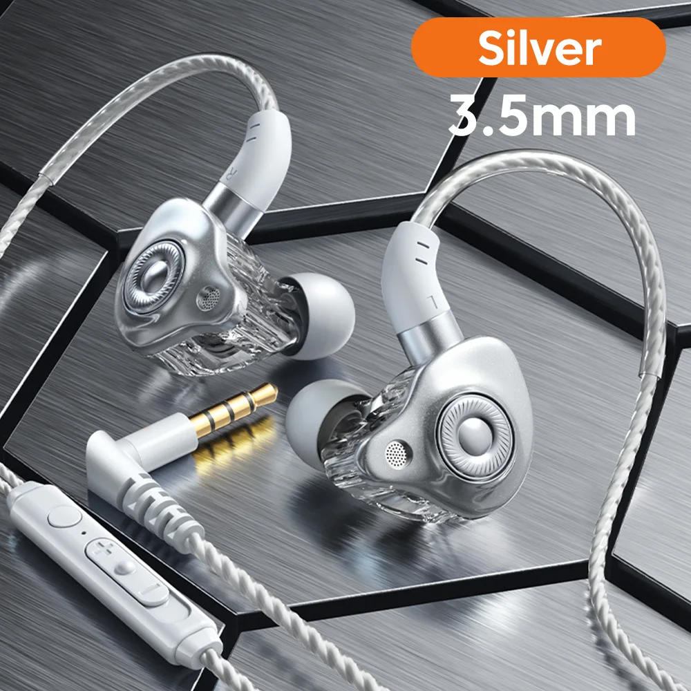 High-Fidelity Wired Earbuds with Mic & Volume Control - Premium Stereo Sound and Deep Bass