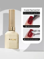 RSNAIL 10g Crystal Top Coat Gel Nail Polish No Wipe Transparent Base Gel Soak Off UV LED Semi-Permanent Varnish for Nail Art Gel 2
