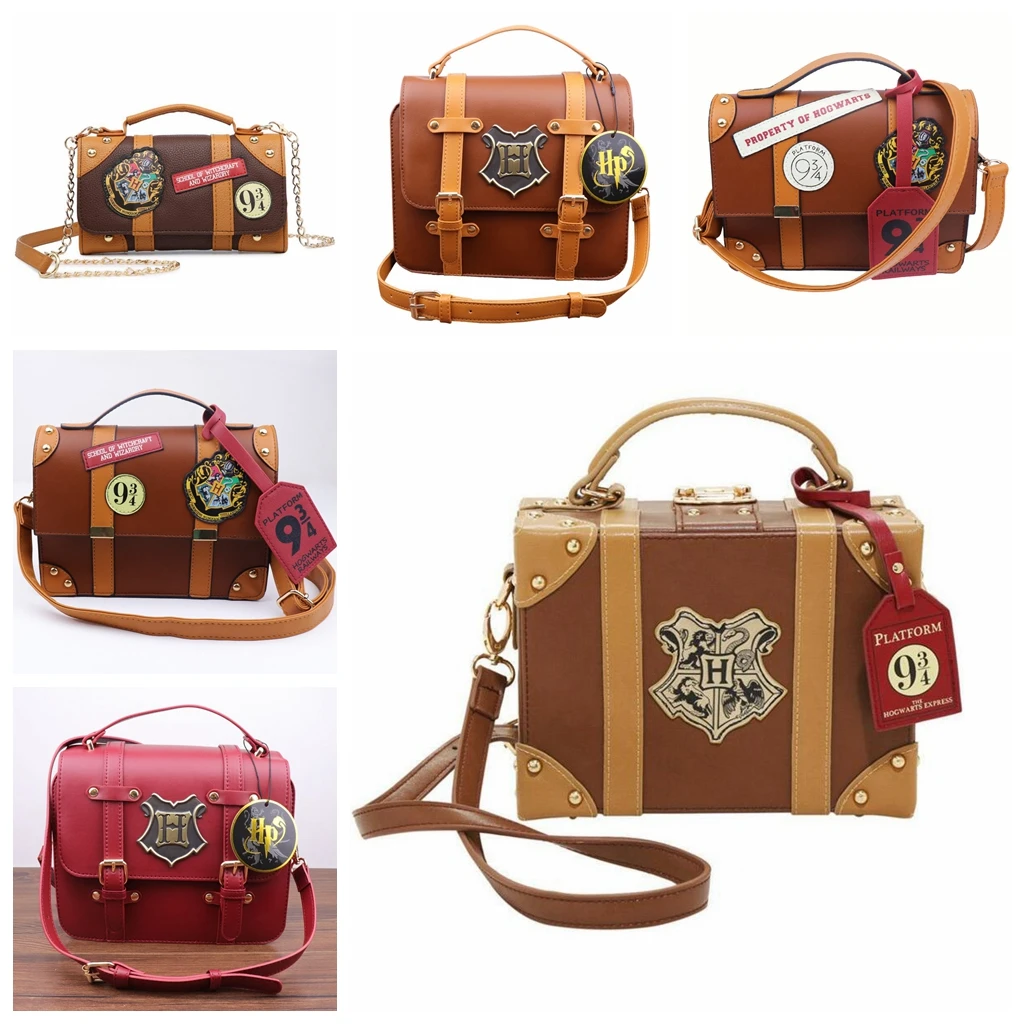Harry Potter Hogwarts Magic School PU Handbag Shoulder Bags College Platform 93/4 PU Leather