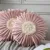Fashion Modern Style Pink White Throw Pillows 45*45cm Velvet Stitching 3D Chrysanthemum Cushion Waist Pillow Blue Cushion Case 25