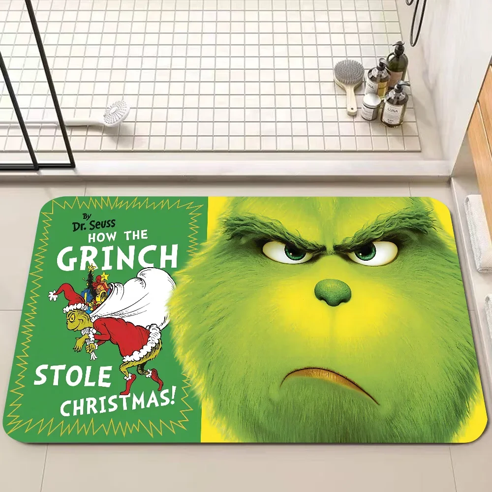 Floor Mat Non Slip Mat Door Mat Fun Doormat 1PC T-The Grinch Floor Mat Door Mats