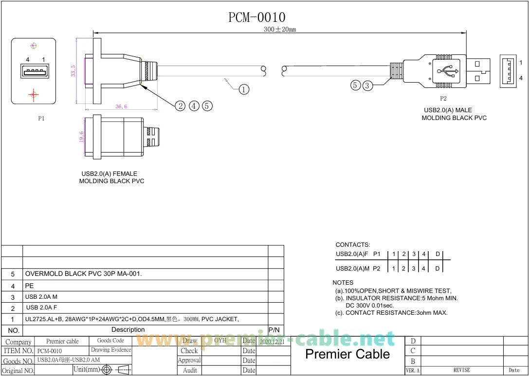 USB 2.0 Stecker auf Buchse Verlängerungskabel USB Typ A Schraubklemme Chassis-Einbau Durchgangsflansch-Kupplung Verlängerungskabel – Detail 3
