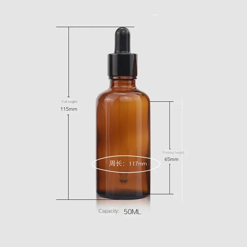 14/28PCS 30/50ml Essential Oil Glass Aromatherapy Liquid Brown Drop Empty Dropper Bottles Massage Pipette Bottle Refillable 1OZ