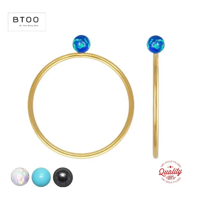 14K Gold gefüllter 3mm weißer Opal Stapelring Boho Goldschmuck Minimalistischer Knuckle Ring Anillos Mujer Goldringe für Frauen