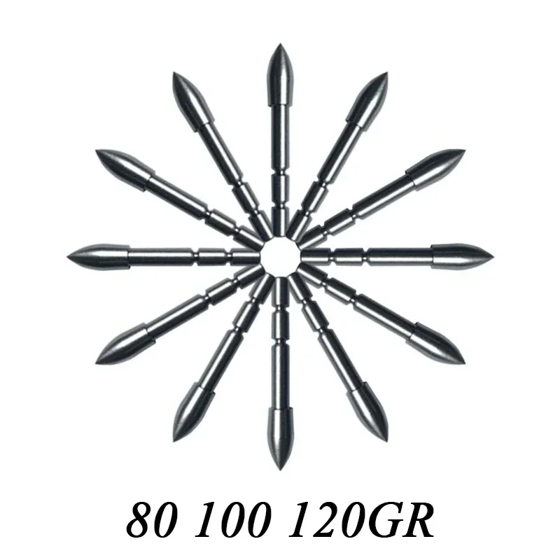 Linkboy Archery Insert ID4.2mm Carbon Arrows Shaft 12pcs Arrowhead Target Point Tips 80gr 100gr 120gr 200gr for Practice Hunting archery arrowhead archery arrows