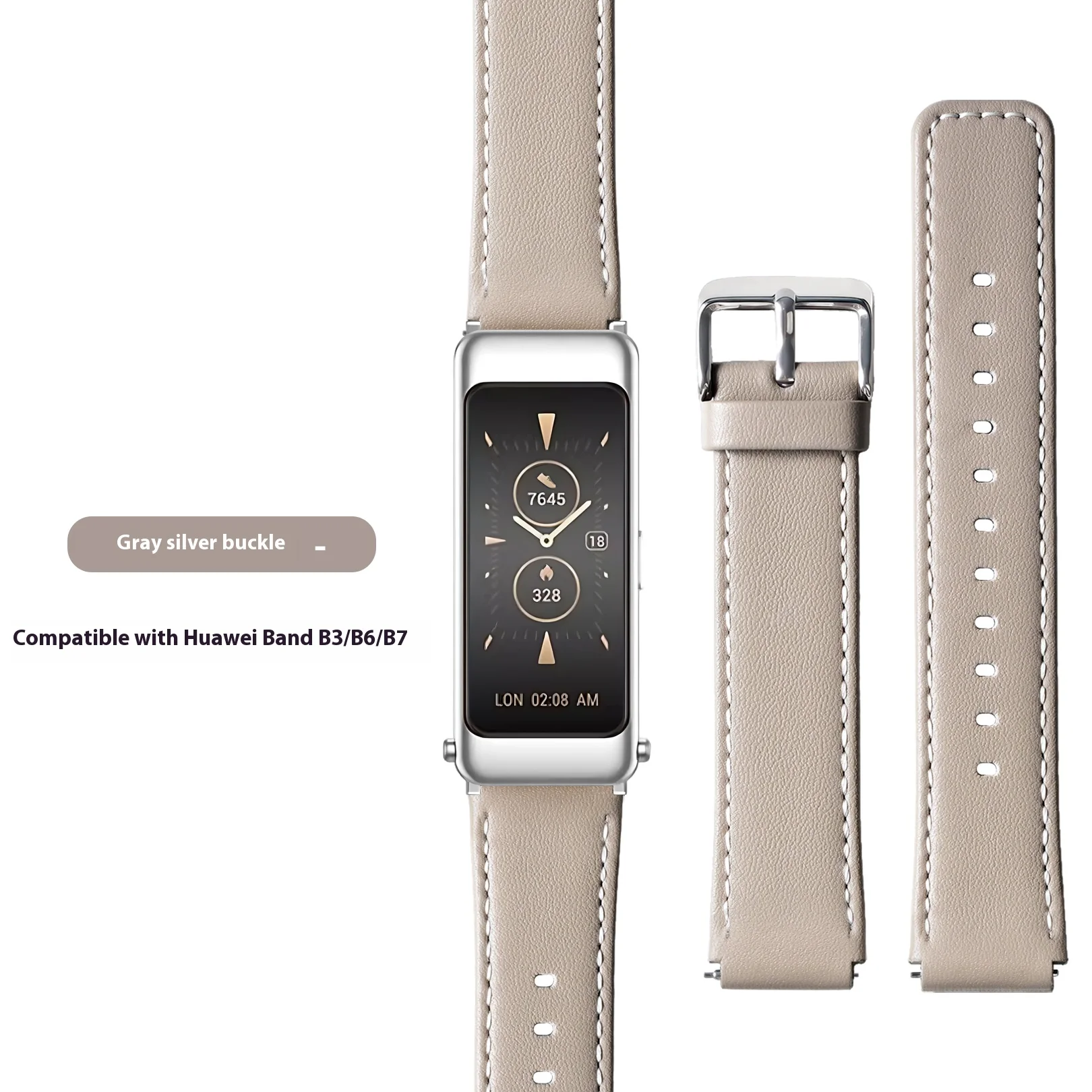 16 مللي متر جديد جلد طبيعي الفرقة لهواوي B7 B6 B3...