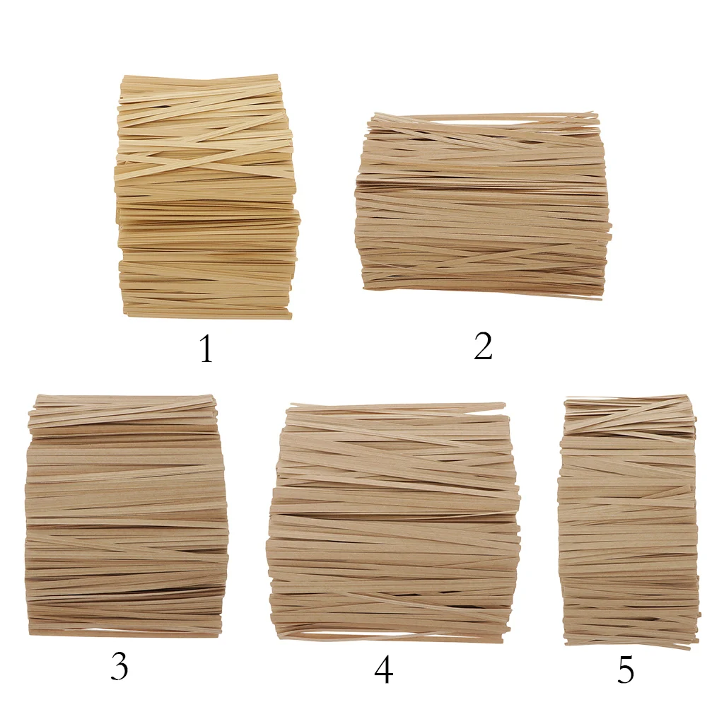 Kraft-Twist-Krawatten, 1000 Stück, Papierkrawatten für Party, Cello, Süßigkeitentüten, Kuchen-Pops – Detail 3