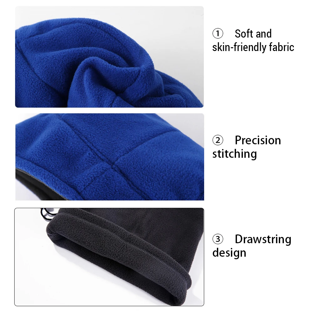 LIXADA Winter Beanie Hat Scarf Set Windproof Ski Skull Cap Neck Warmer Gaiter Face Scarf for Winter Outdoor Activities 3