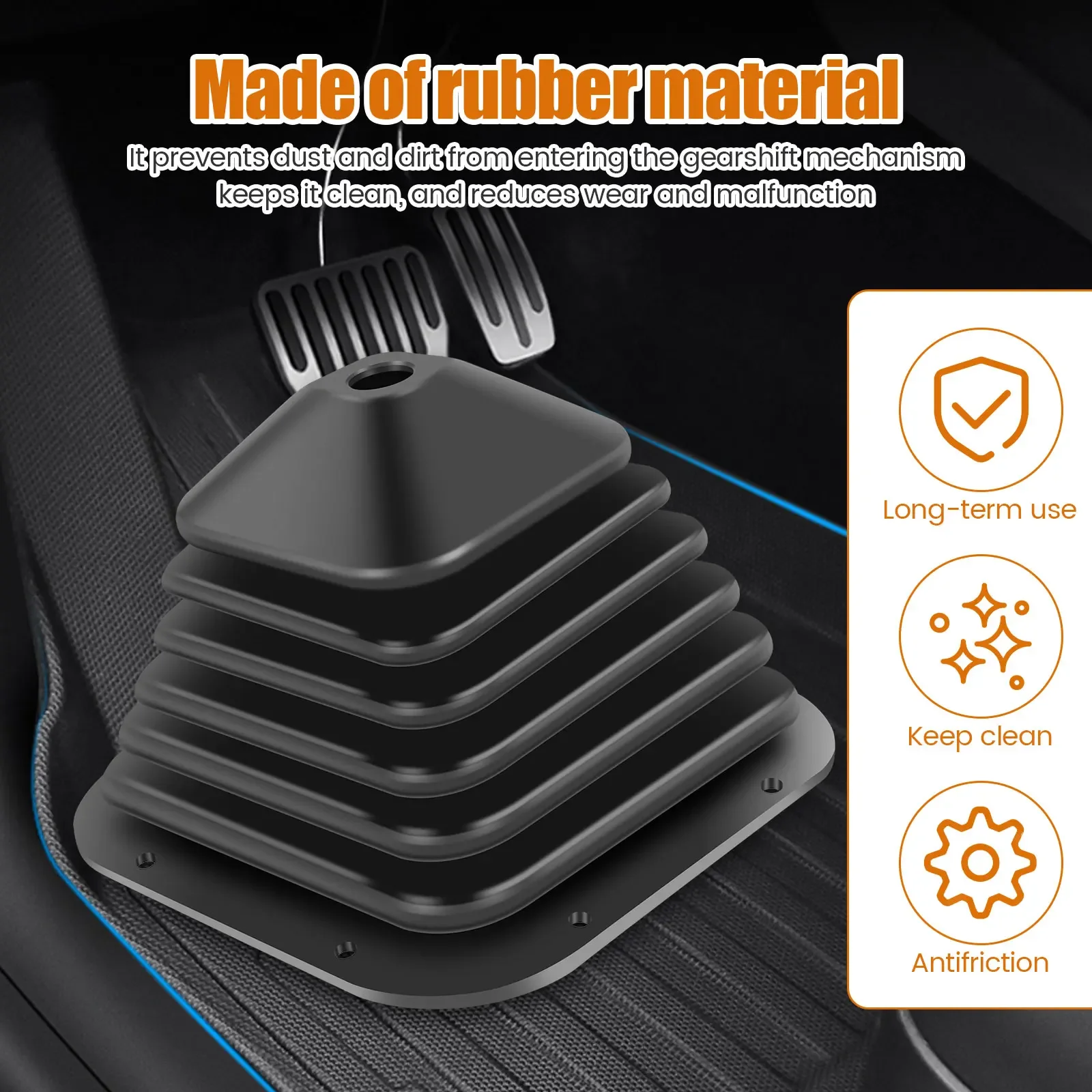 Rubber Car Gear Shift Transmission Shift Boot Cover Fit Automatic Manual Rubber Fabric Corrugated Dust Cover for Kenworth