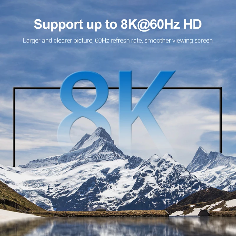 8K HDTV Male to Female Adapter Connector Converter HDMI L Shape Angle 90 270 Degree Gold Plated Support 8K@60Hz For PC Laptops