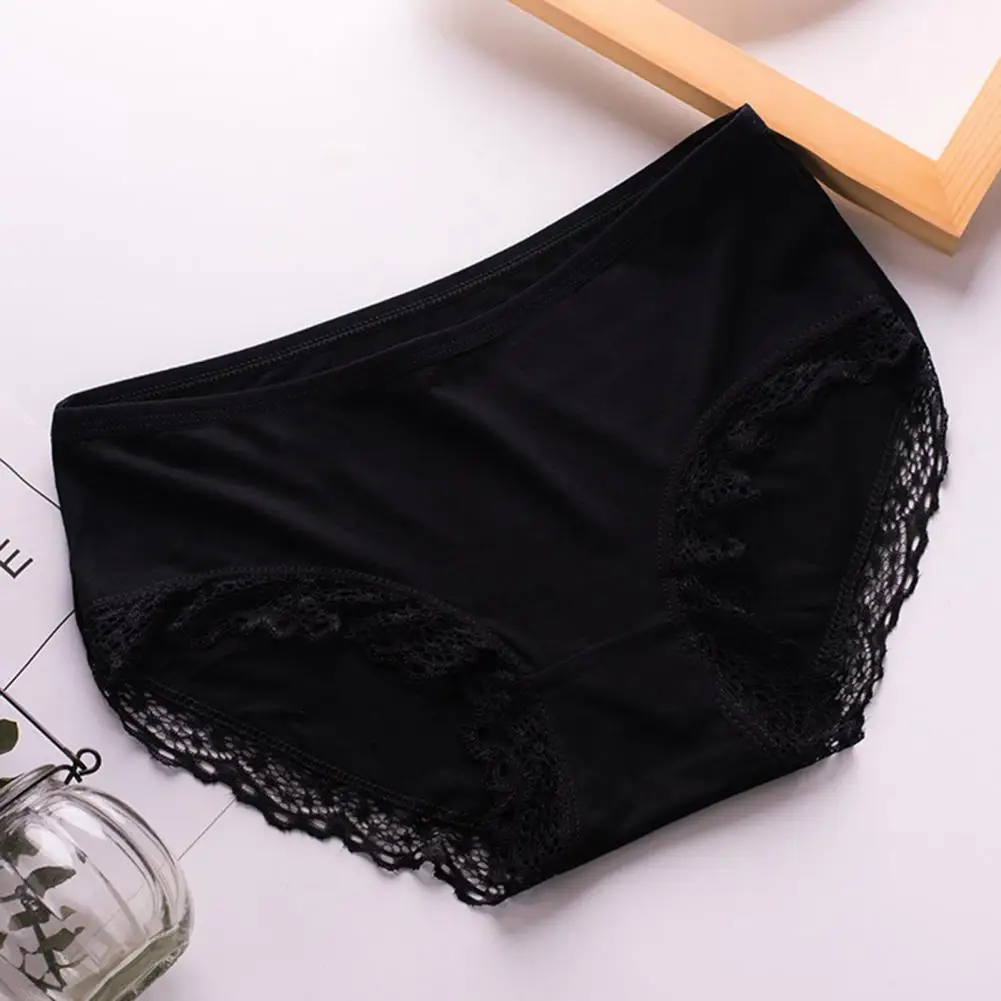 Women Underpants Slip Silk Seamless Solid Color Soft Breathable Mid Waist Elastic Butt-lifted Lady Panties Underwear Ultral Thin