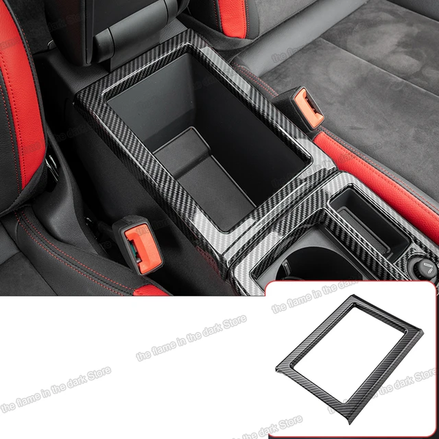 Carbon fiber Car Center Console Armlehne Storage Box Rahmen