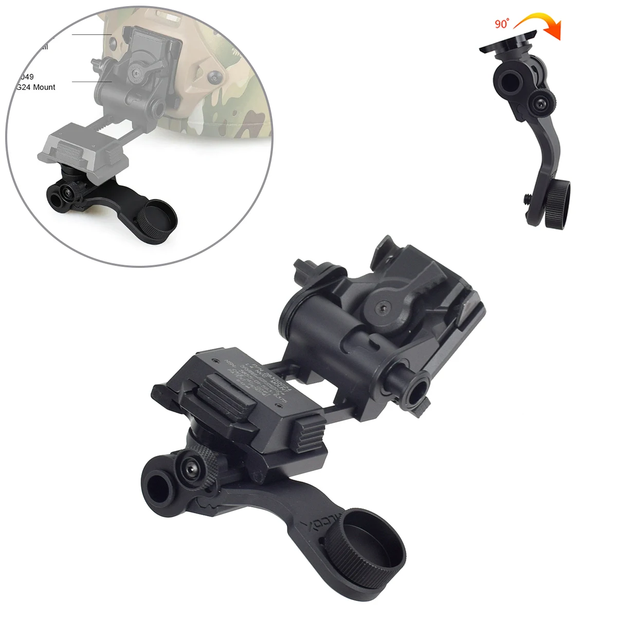 

Tactical Fast OPS Helmet Parts Metal L4G24 NVG Wilcox Mount For PVS15 PVS18 Goggle Night Vision Hunting Bracket Holder