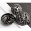 20PCS/Lot Fashion Metal  Lion Head Button British College Style Retro Suit Coat Windbreaker Shirt Hand-stitched Button Decorativ 2