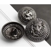 20PCS/Lot Fashion Metal  Lion Head Button British College Style Retro Suit Coat Windbreaker Shirt Hand-stitched Button Decorativ 2